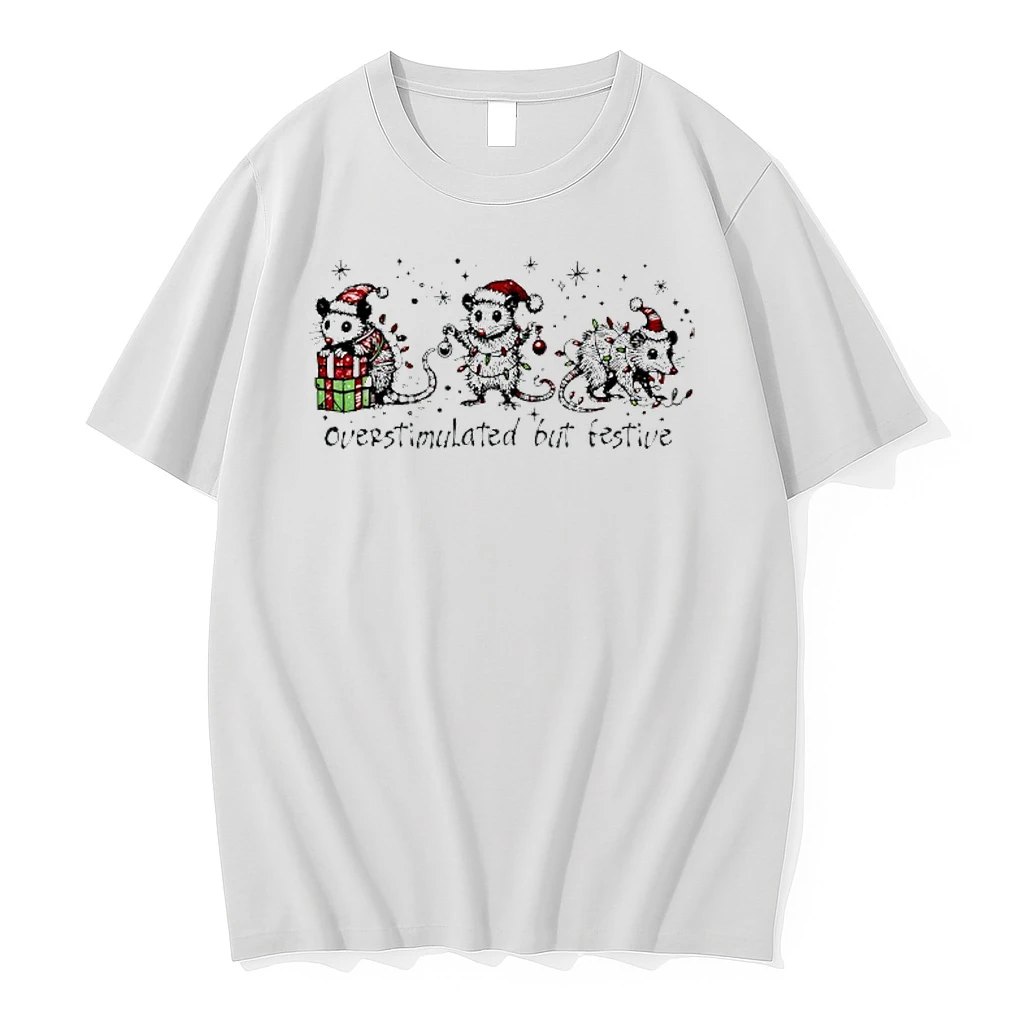 Overstimulated But Festive Graphic Christmas Shirts