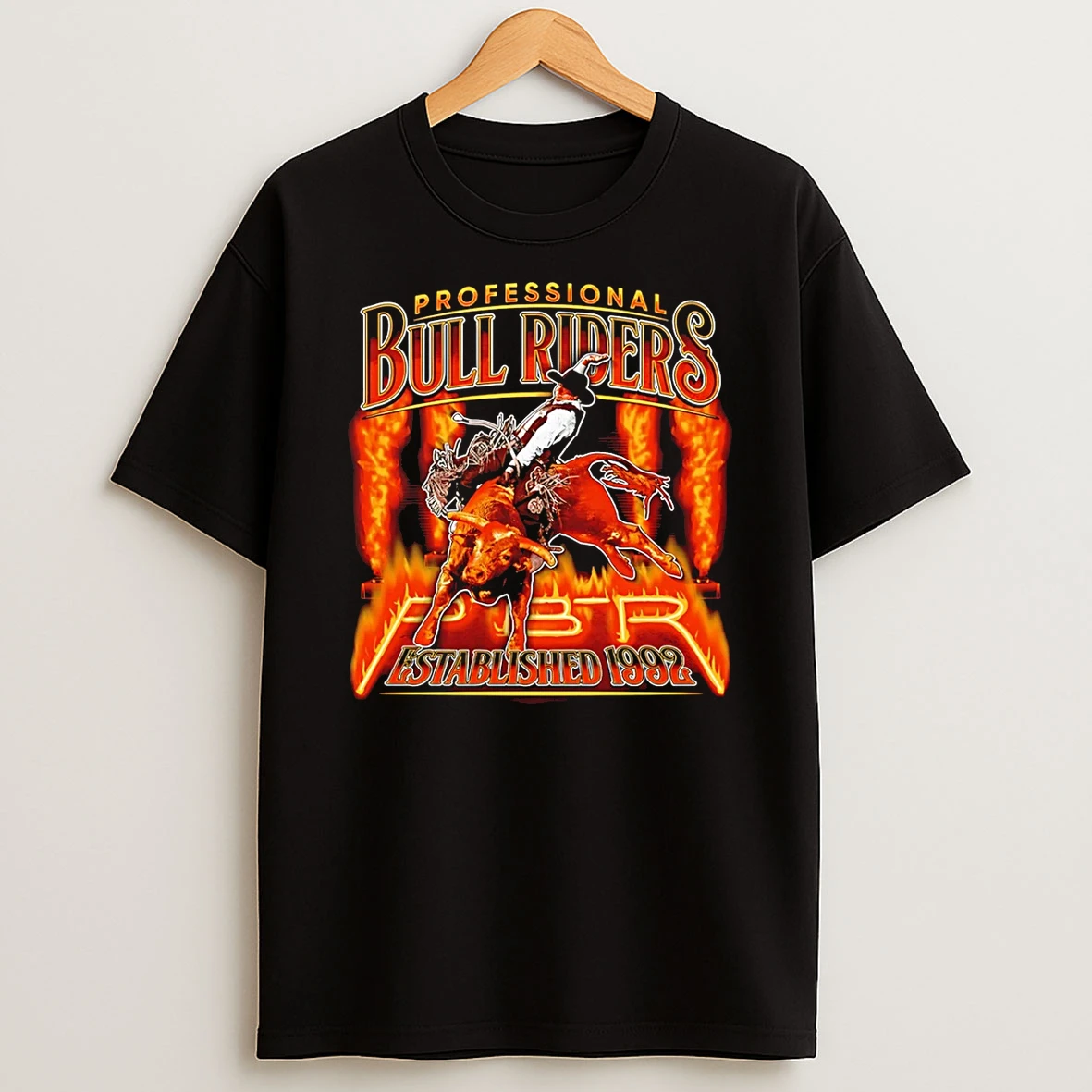 Pbr Fire Flames Professional Bull Riders Est 1992 Shirts