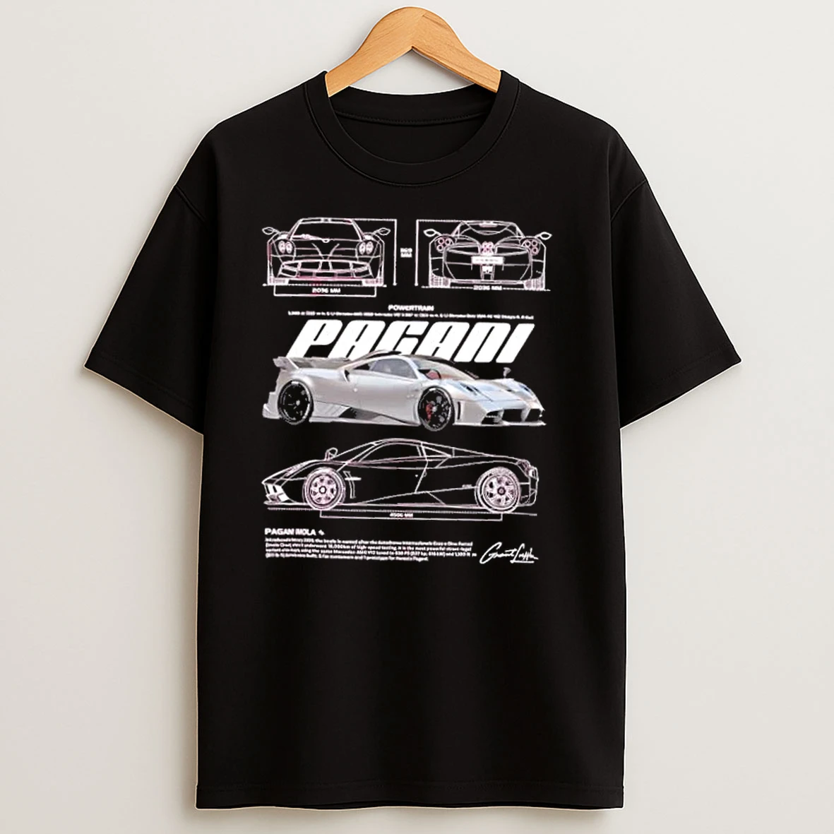 Pagani Imola Italian Hypercar Enthusiast T Shirts