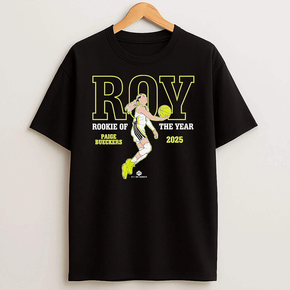 Paige Bueckers Roy Rookie Of The Year 2025 Dallas Wings Shirts