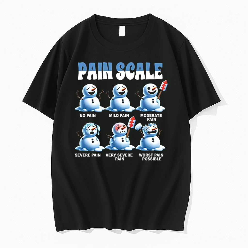 Pain Scale Snowman Nurse Medical Humor Christmas Healthcare Shirts