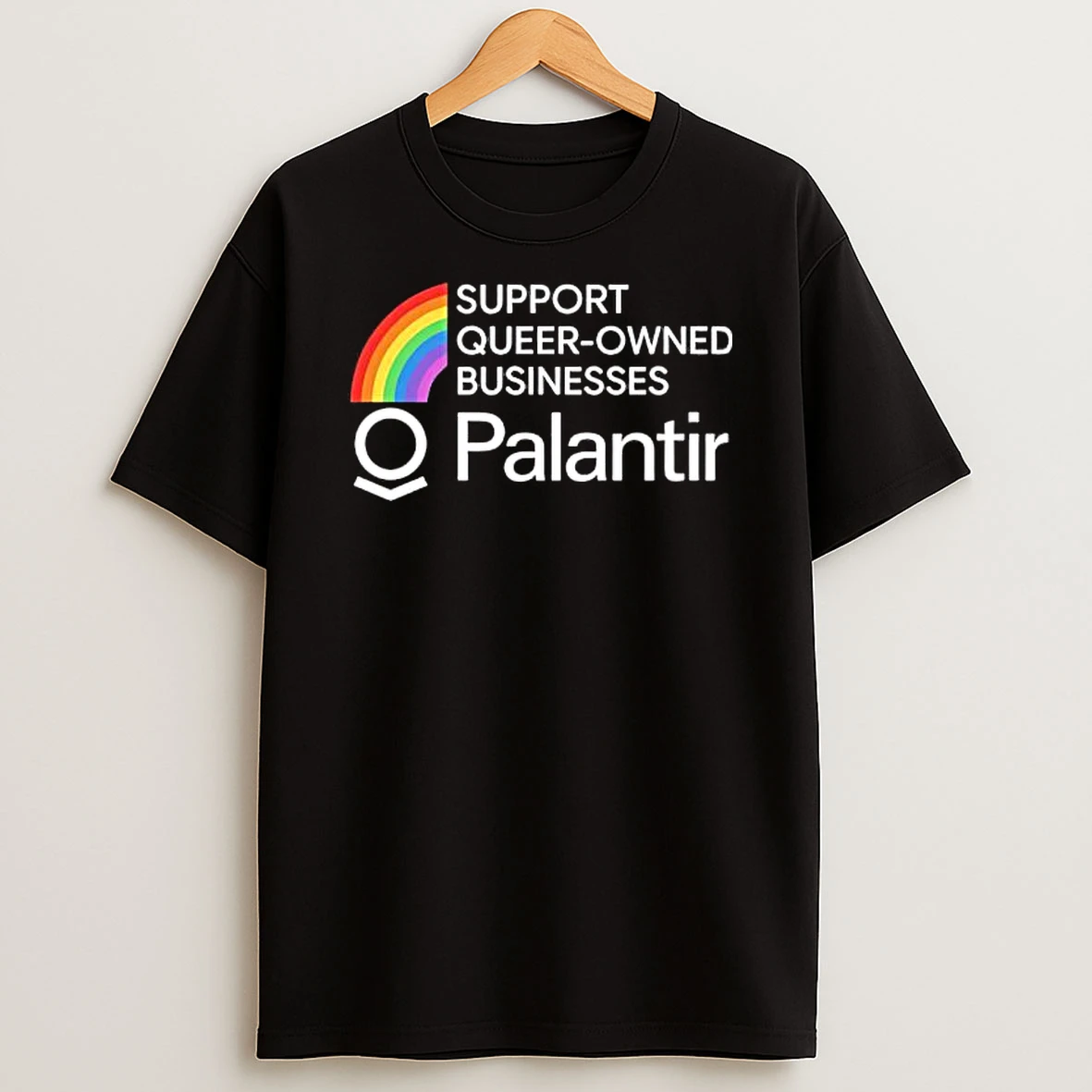 Palantir Rainbow Support Queer Owned Businesses Shirts
