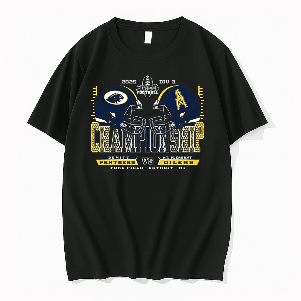 Panthers Vs Oilers 2025 Mhsaa Division 3 Football Championship Shirts
