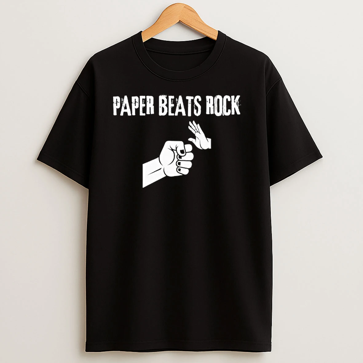 Paper Beats Rock Funny Gamer Geek T Shirts