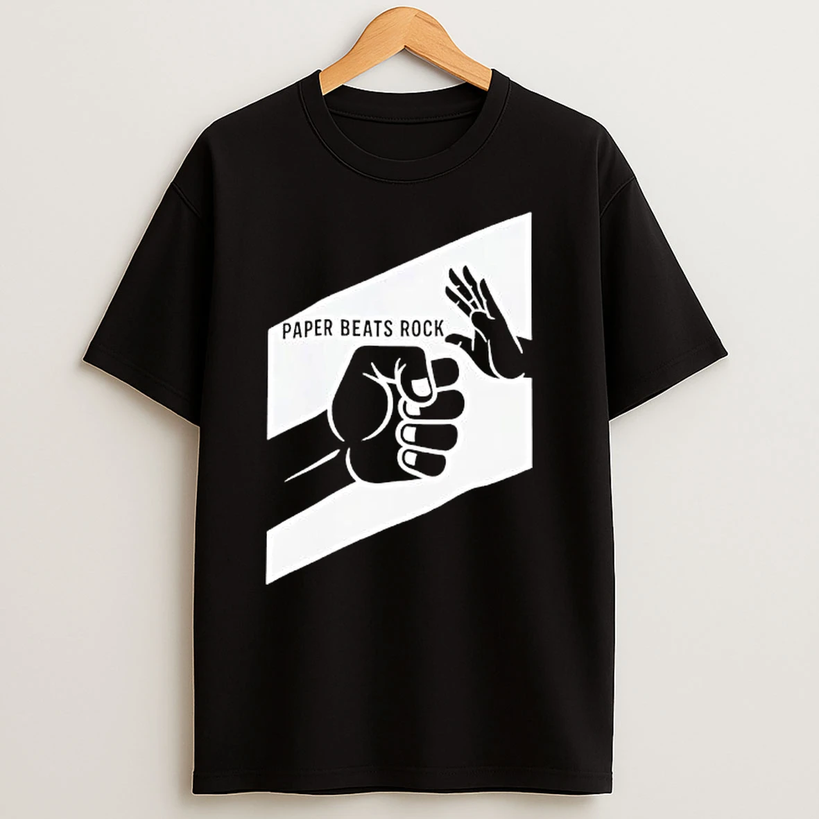 Paper Beats Rock Gamer Geek Humor T Shirts