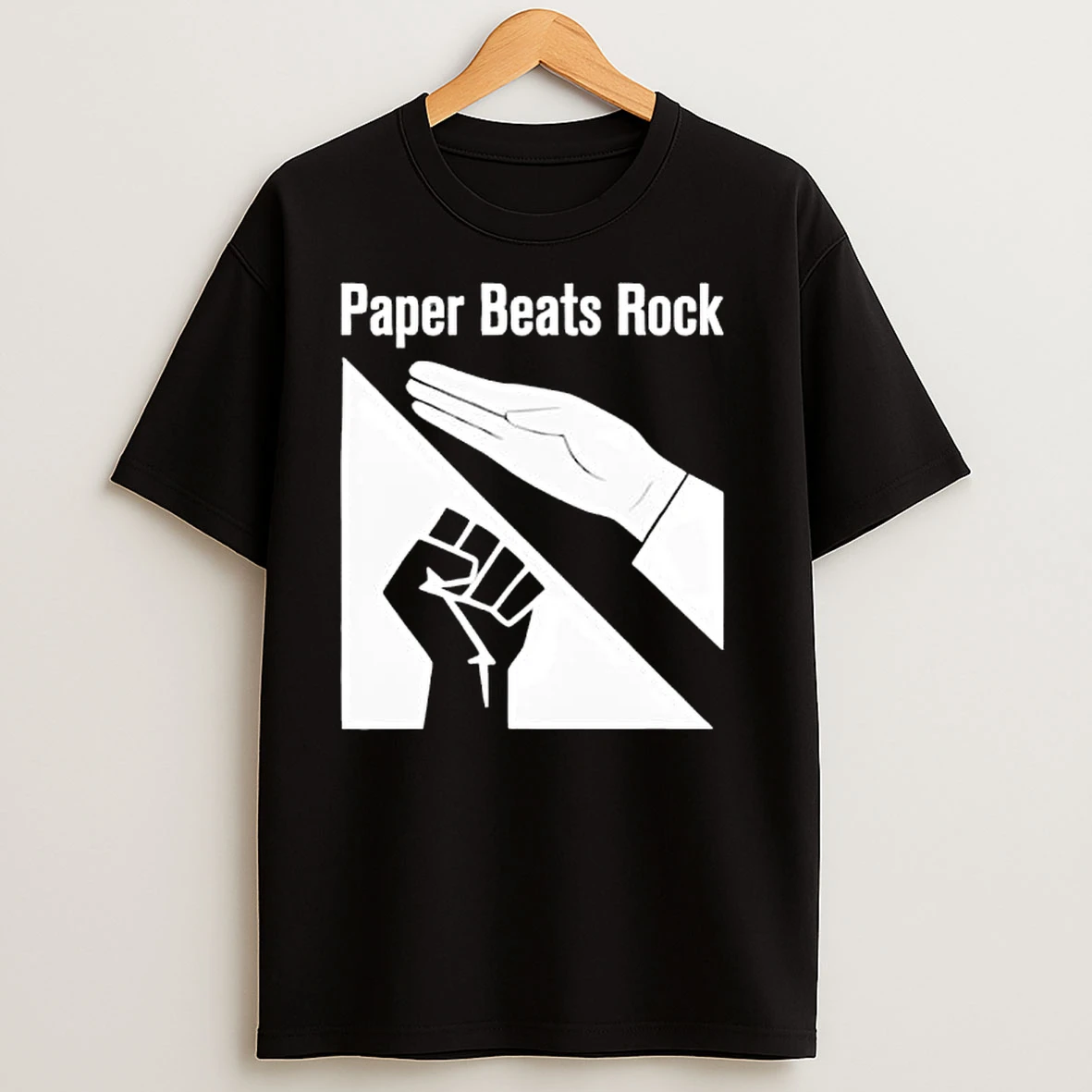 Paper Beats Rock Hand Hand T Shirts