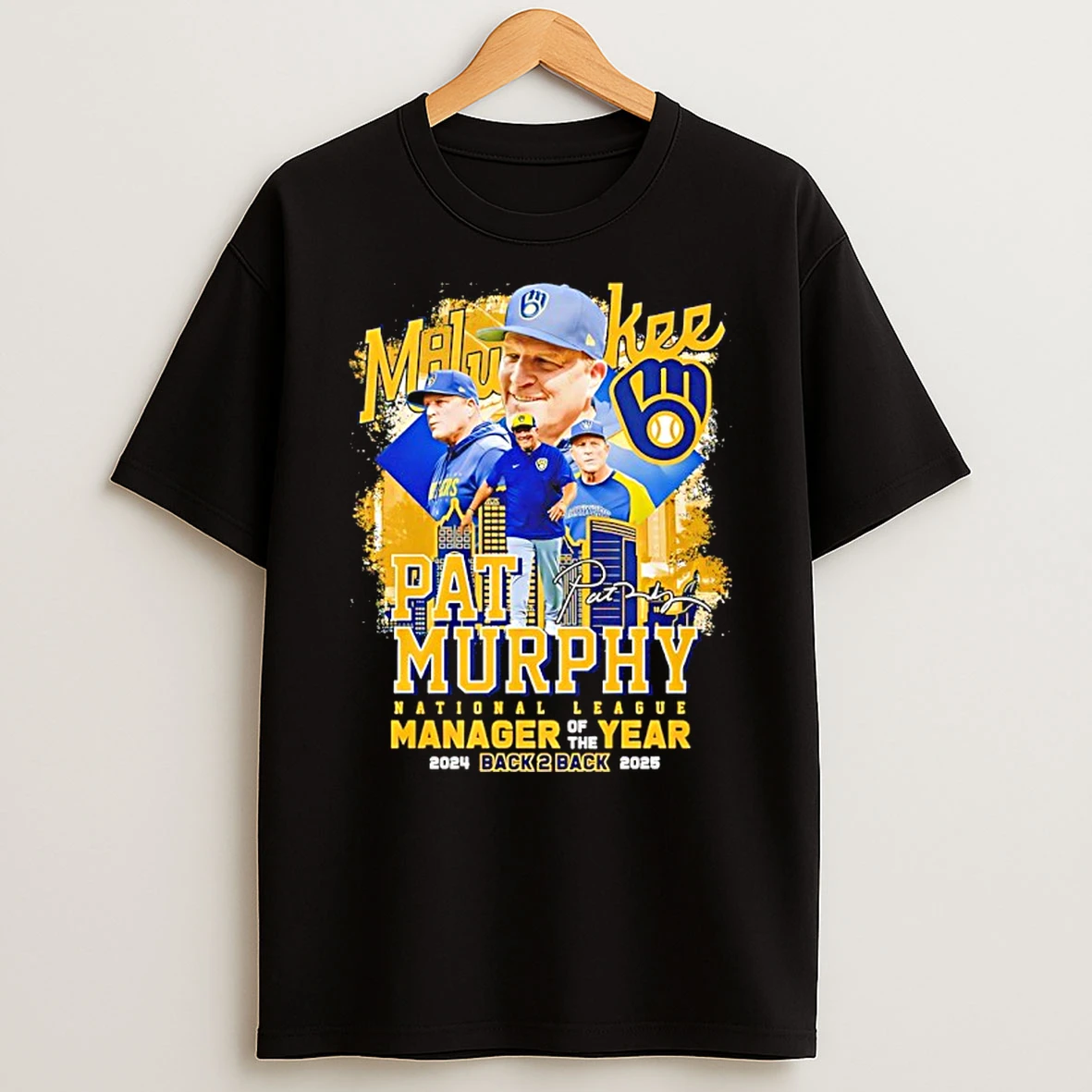 Pat Murphy National League Manager Of The Year 2024 2025 Back To Back Signature Shirts