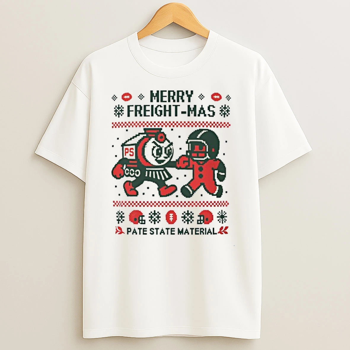 Pate State Material Merry Freight Mas Ugly Christmas Train Shirts