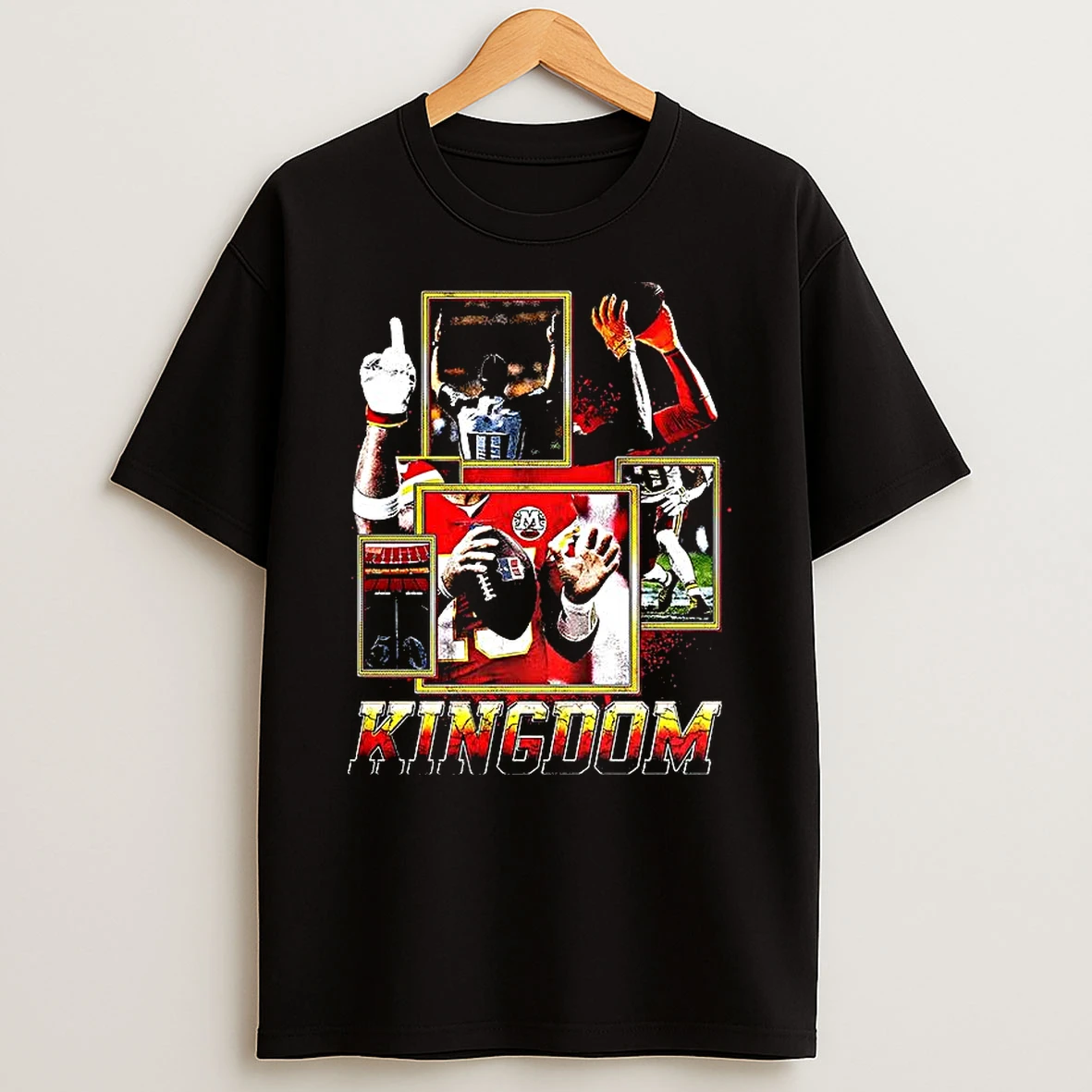 Patrick Mahomes Kansas City Chiefs Kingdom Image Collage Retro Shirts