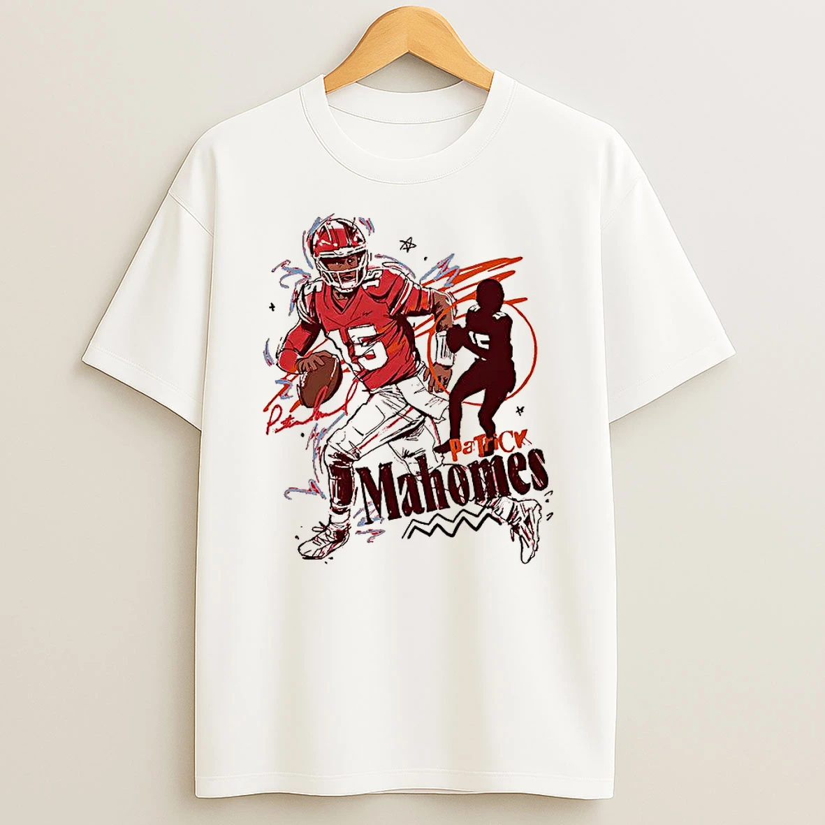 Patrick Mahomes Kansas City Chiefs Football Scribble Signature Shirts