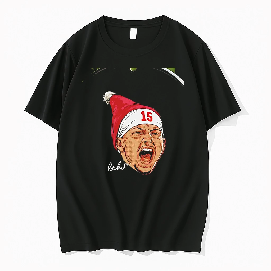Patrick Mahomes Santa Big Face Kansas City Chiefs Christmas Chriast Shirts