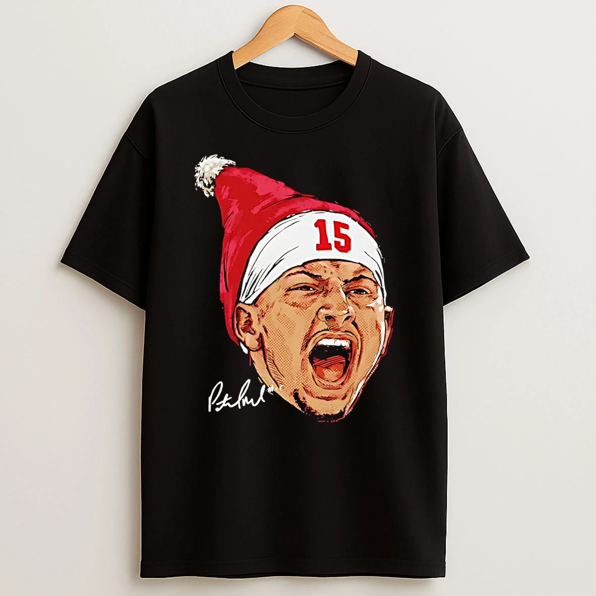 Patrick Mahomes Santa Big Face Kansas City Chiefs Shirts