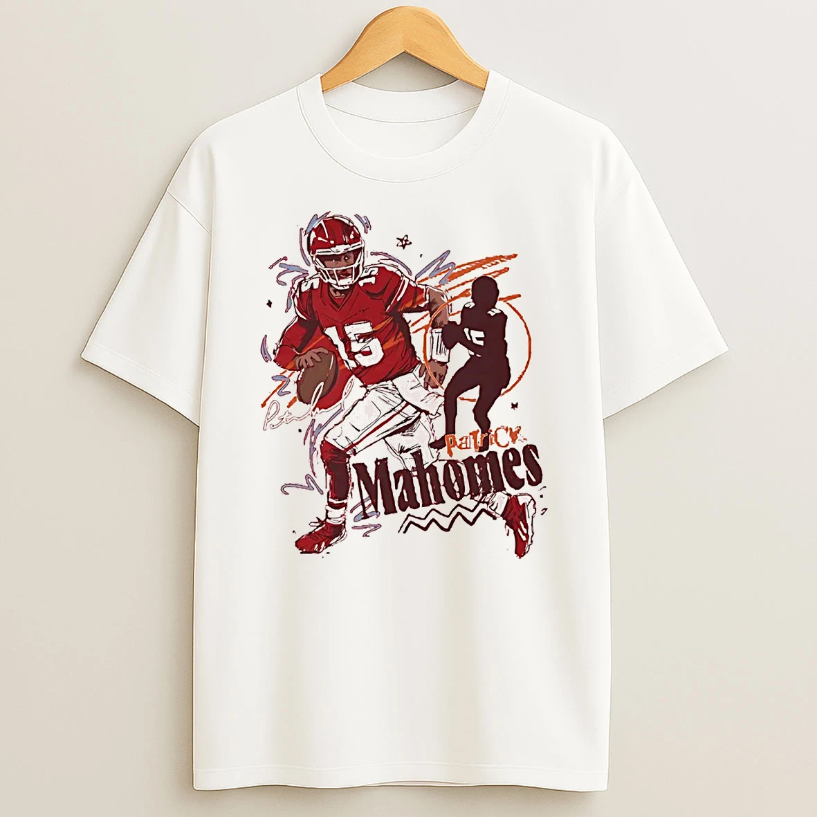 Patrick Mahomes Running Signature Kansas City Chiefs Shirts