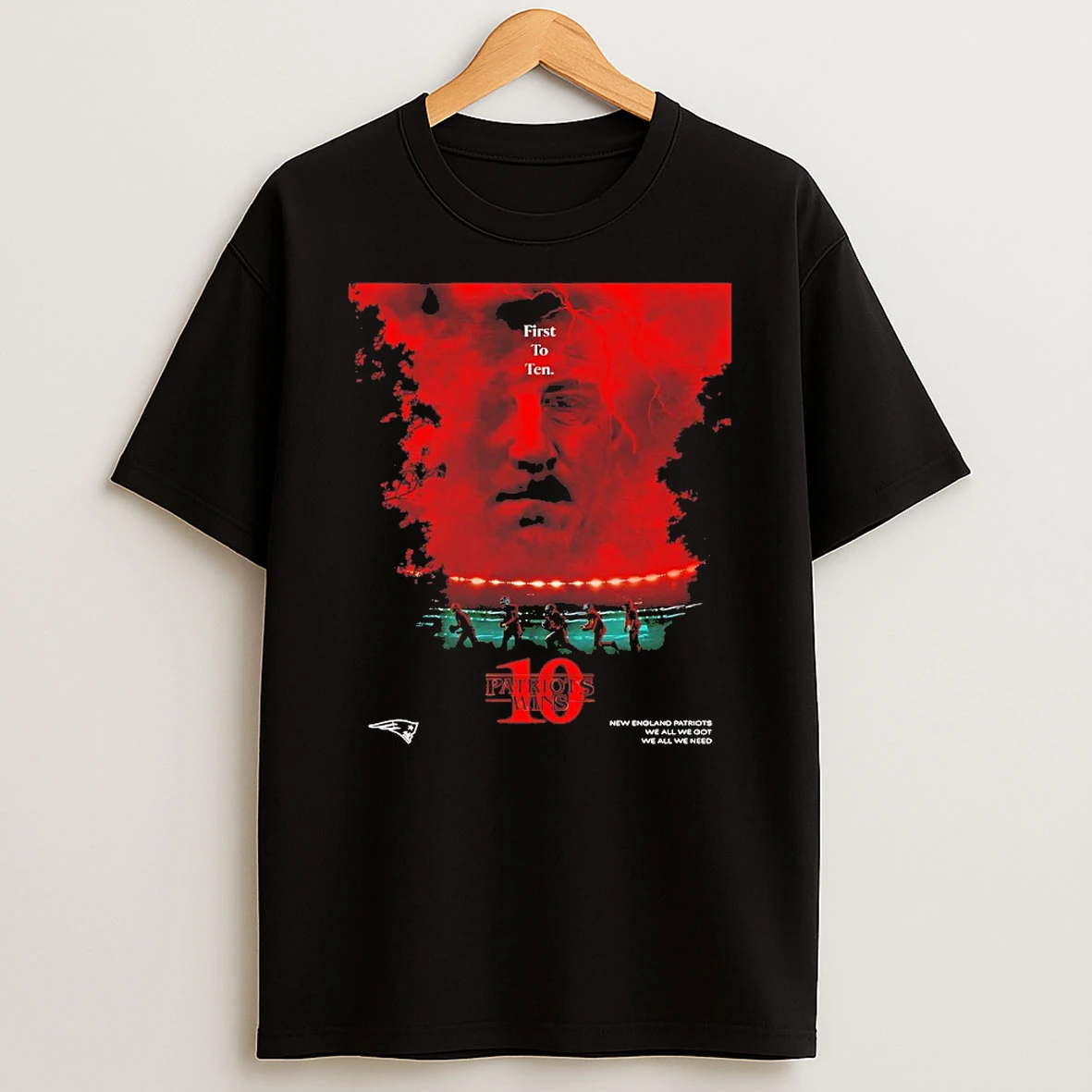 Patriots Wins 10 New England Patriots First To Ten Stranger Things 5 Shirts