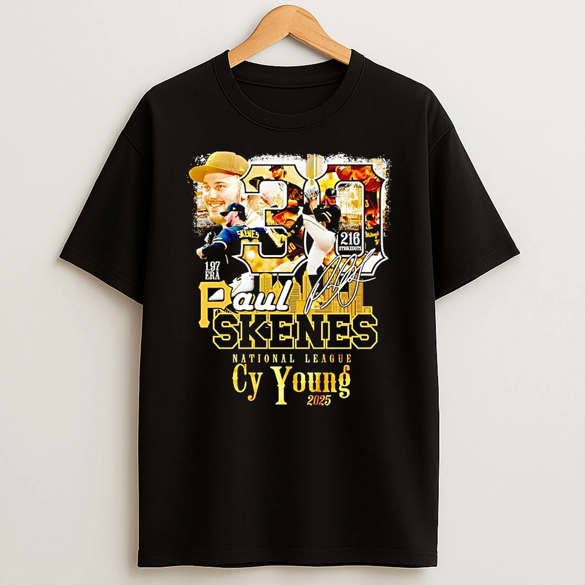 Paul Skenes 2025 Nl Cy Young Signature Shirts