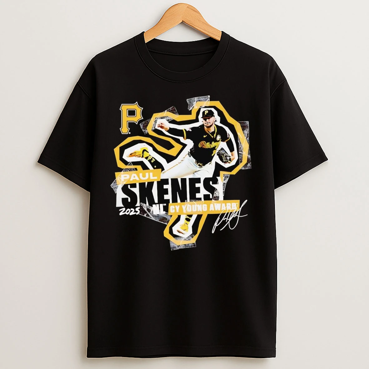 Paul Skenes Cy Young Award 2025 Pittsburgh Pirates T Shirts