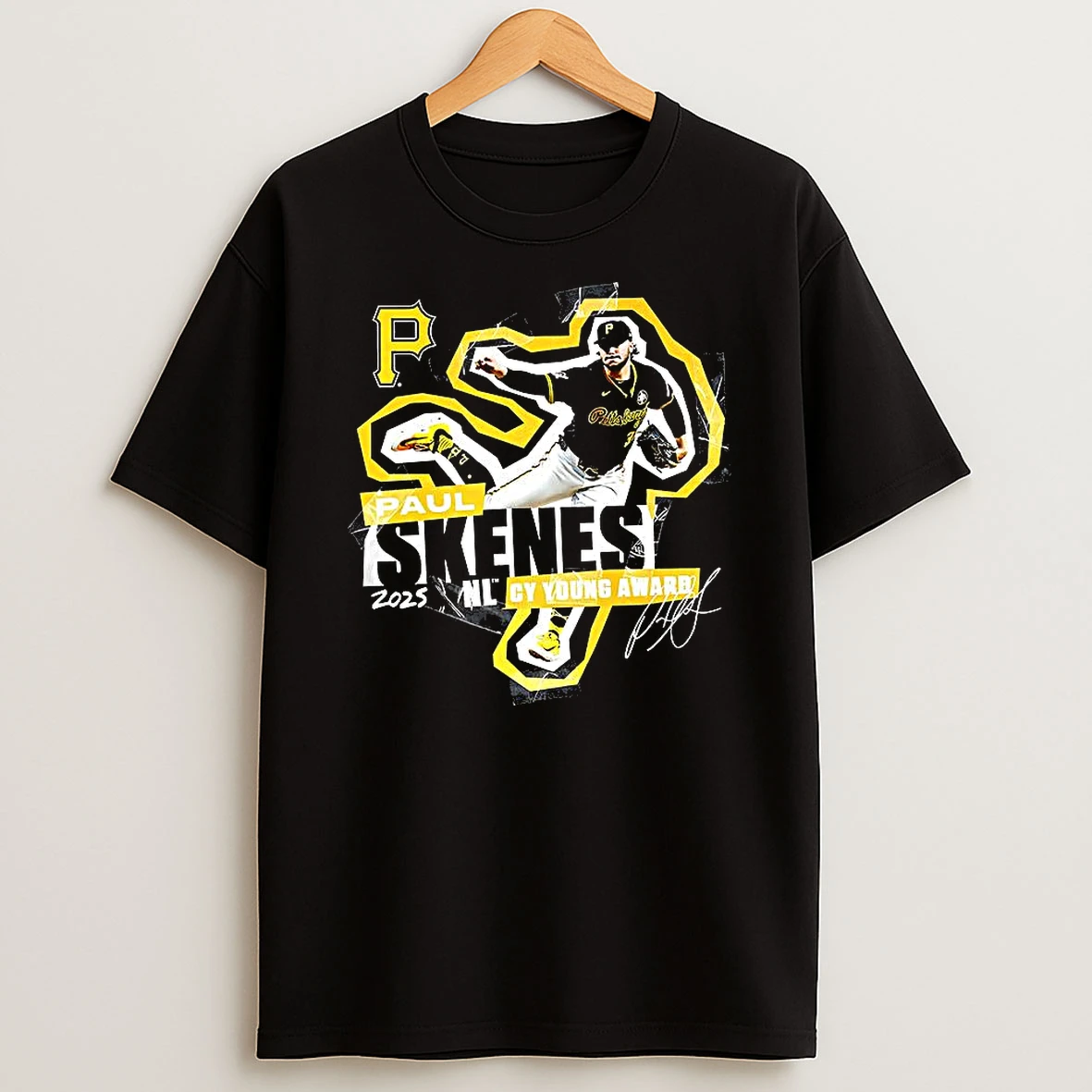 Paul Skenes Pittsburgh Pirates 2025 National League Cy Young Award Winner Signature Shirts