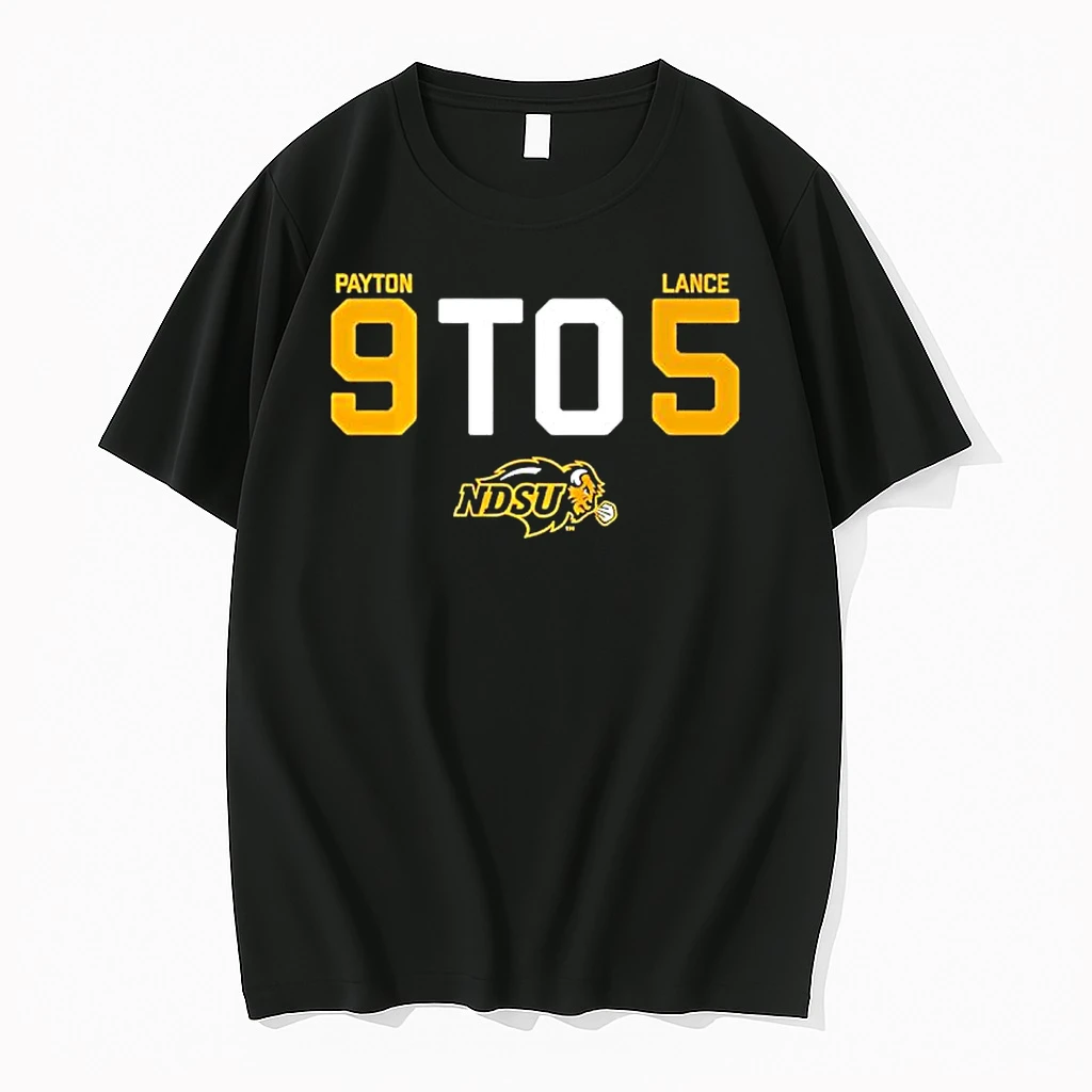 Payton 9 To Lance 5 North Dakota State Football Black Shirts