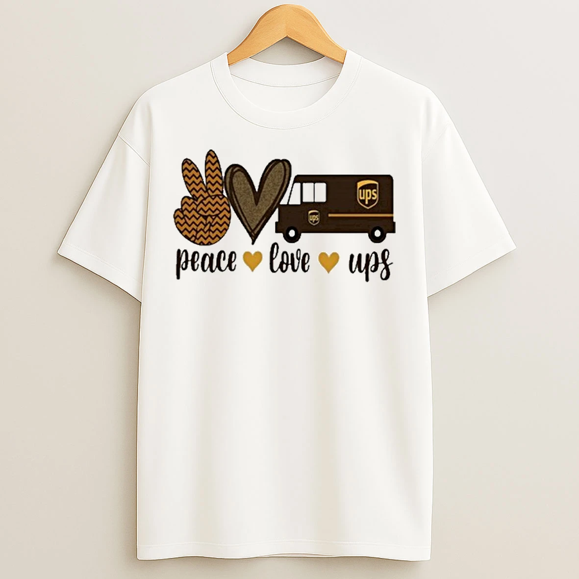 Peace Love Ups Hand Love Car T Shirts