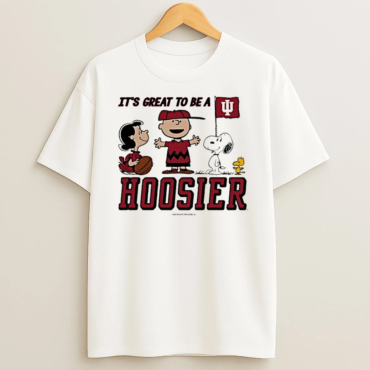 Peanuts Characters X Indiana Hoosiers Its Great To Be A Hoosier Shirts