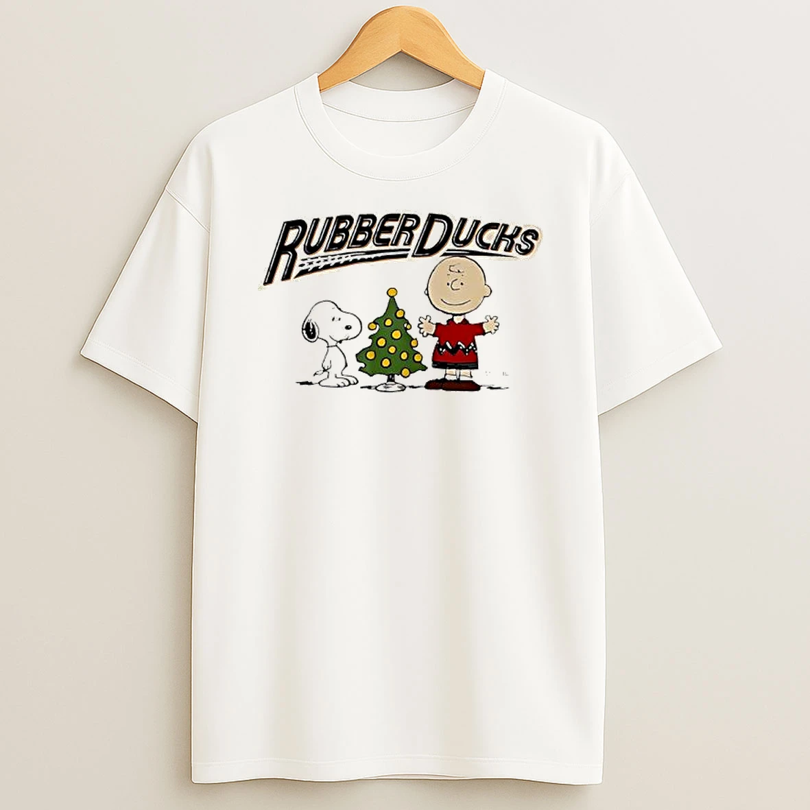 Peanuts Charlie Brown And Snoopy Chrismas Tree Rubber Ducks Shirts