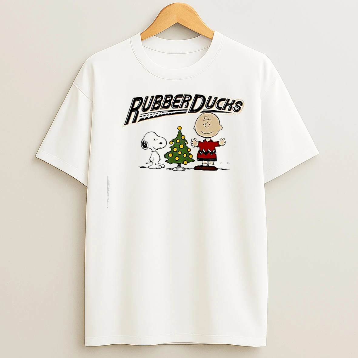 Peanuts Charlie Brown And Snoopy Chrismas Tree Rubber Ducks T Shirts