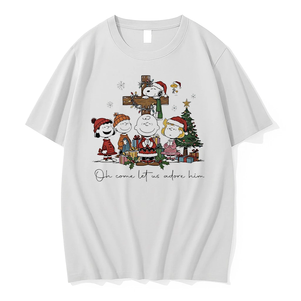 Peanuts Christmas 2025 Oh Come Let Us Adore Him Shirts