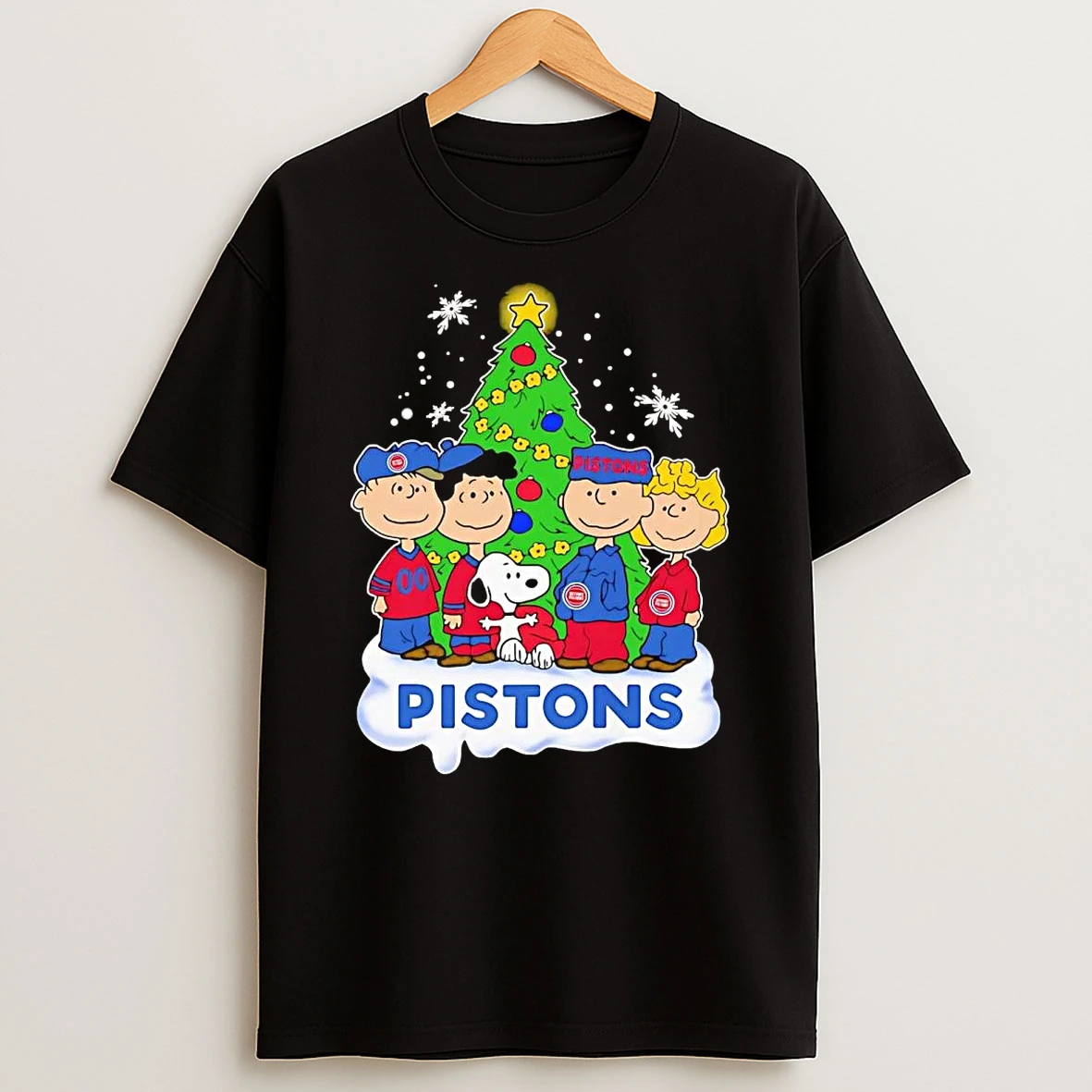 Peanuts Detroit Pistons Christmas Shirts