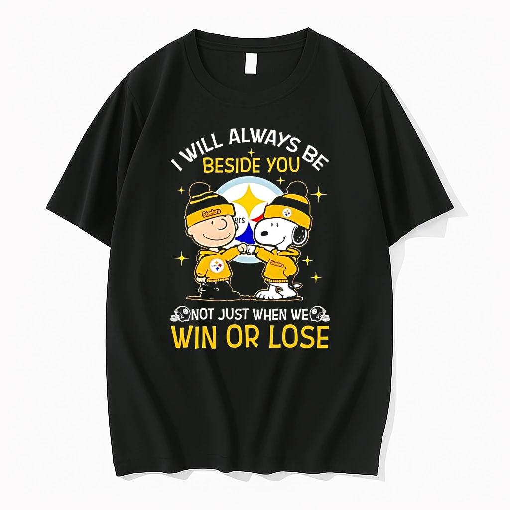 Peanuts Pittsburgh Steelers I Will Always Be Beside You Not Just When We Win Or Lose Shirts