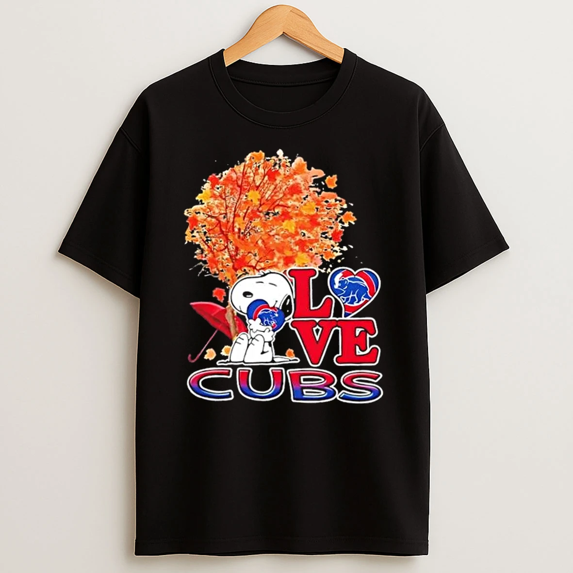 Peanuts Snoopy Hug Heart I Love Chicago Cubs Shirts