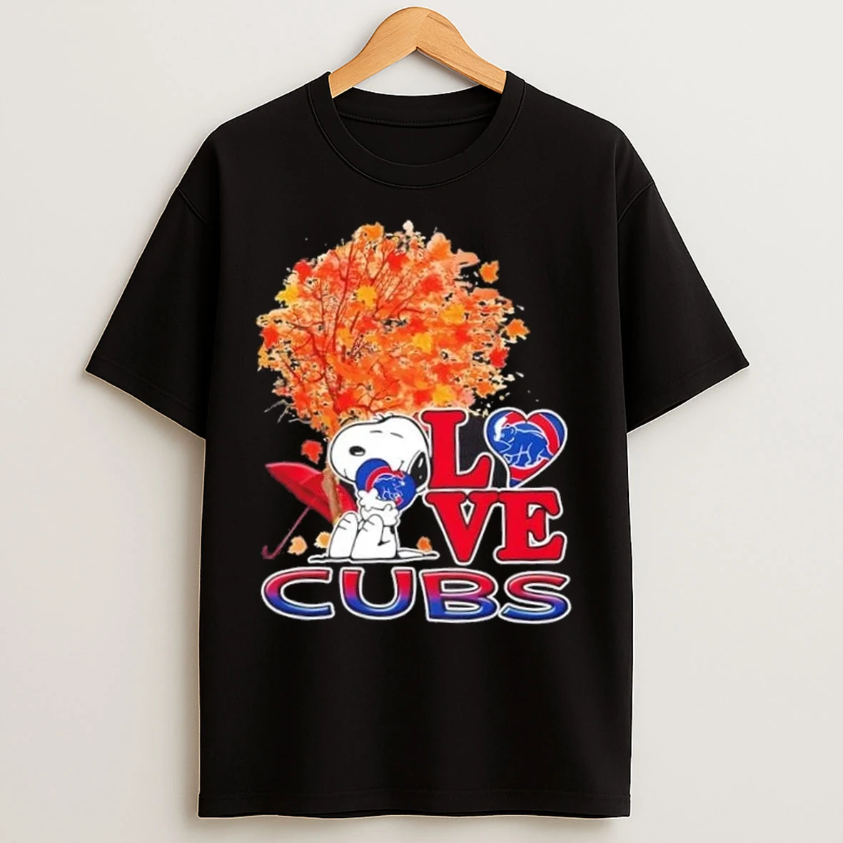 Peanuts Snoopy Hug Heart I Love Chicago Cubs T Shirts