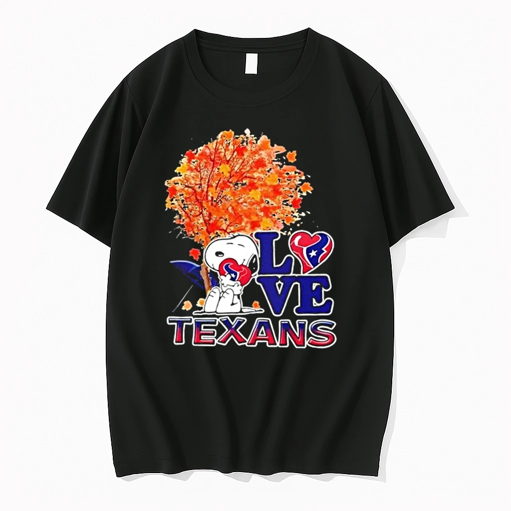 Peanuts Snoopy Hug Heart I Love Houston Texans Shirts