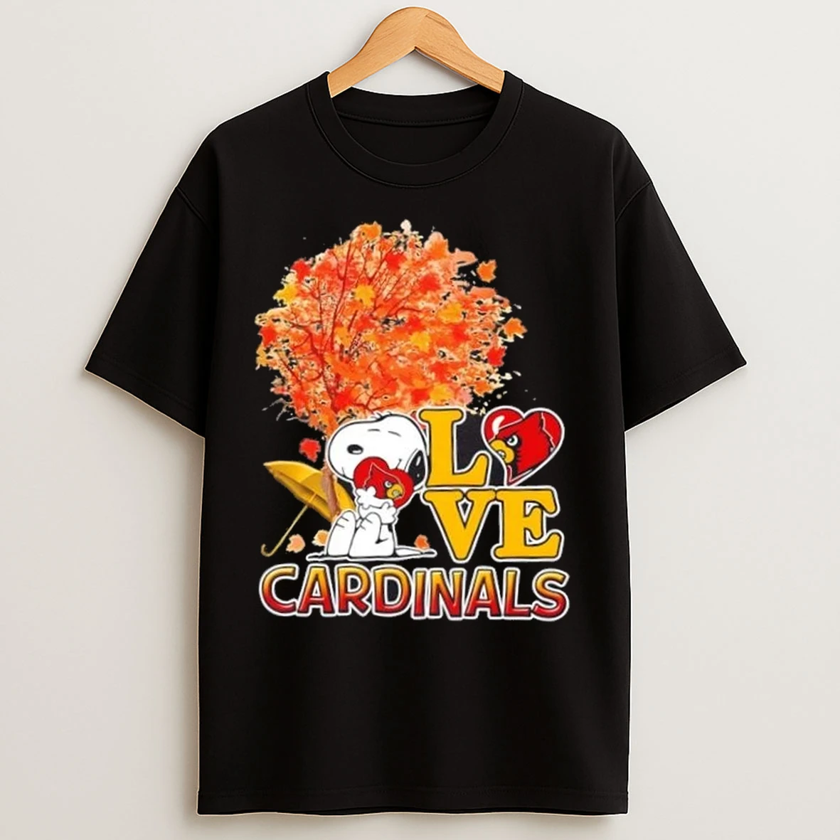 Peanuts Snoopy Hug Heart I Love Louisville Cardinals T Shirts