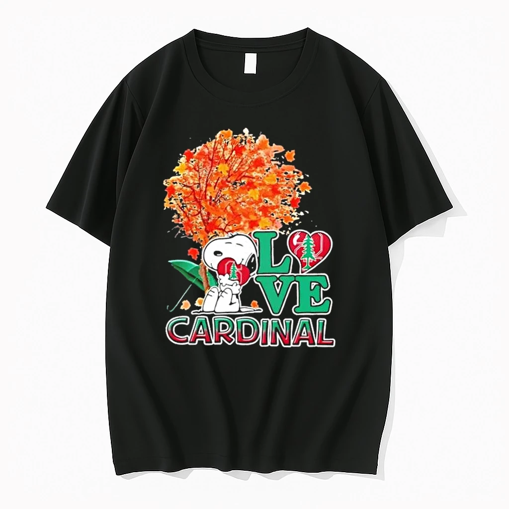 Peanuts Snoopy Hug Heart I Love Stanford Cardinal Shirts