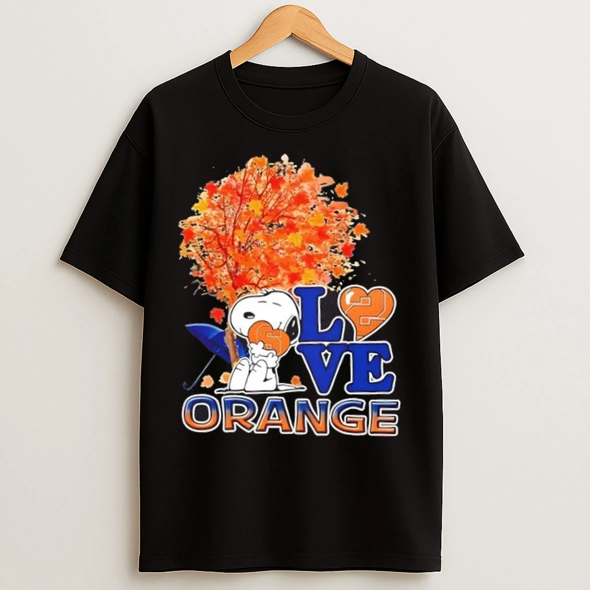 Peanuts Snoopy Hug Heart I Love Syracuse Orange T Shirts