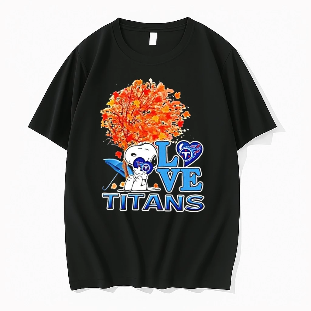 Peanuts Snoopy Hug Heart I Love Tennessee Titans Shirts