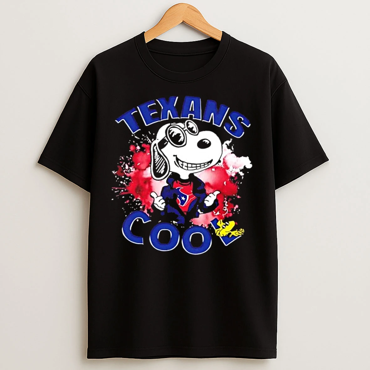 Peanuts Snoopy And Woodstock Houston Texans Cool T Shirts