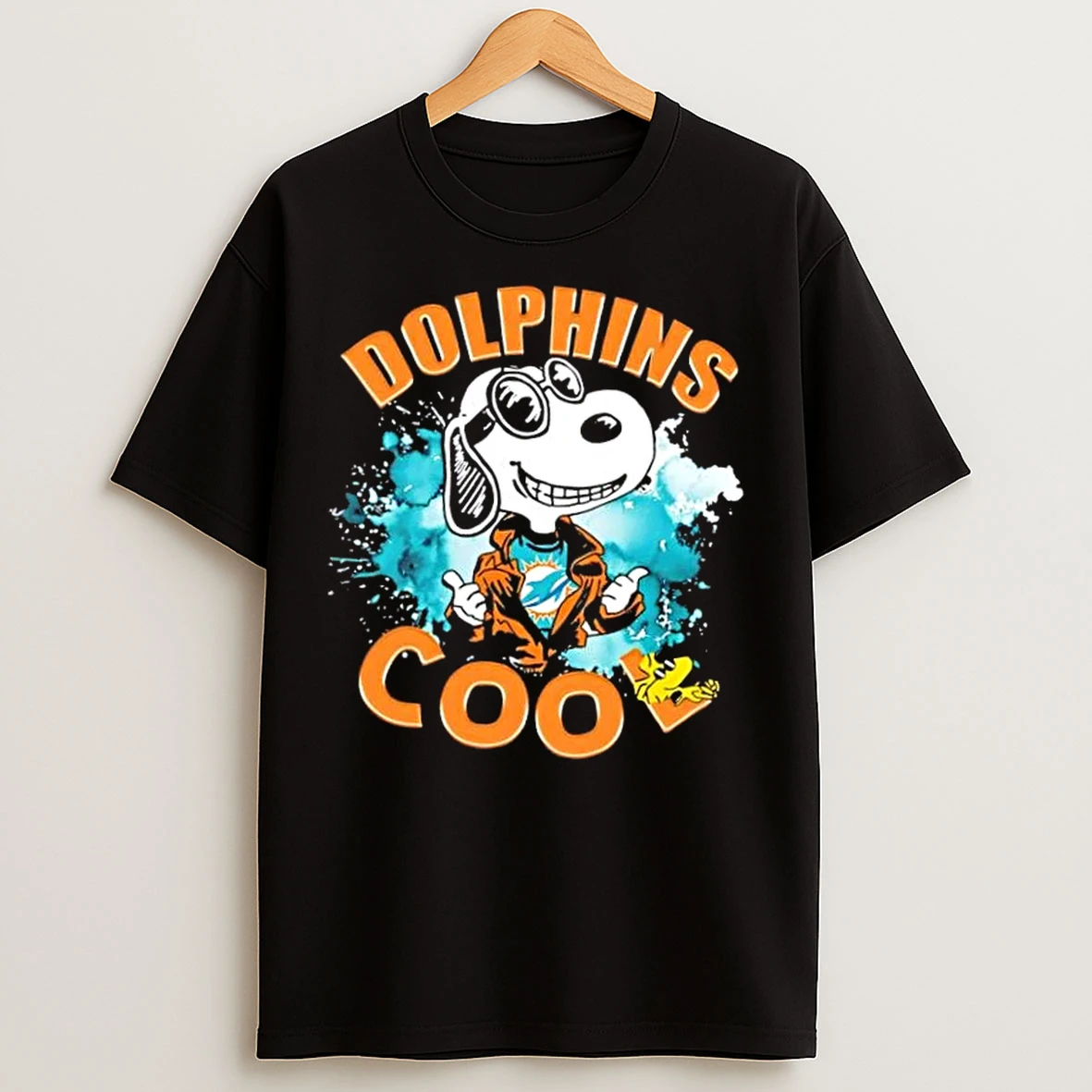 Peanuts Snoopy And Woodstock Miami Dolphins Cool T Shirts