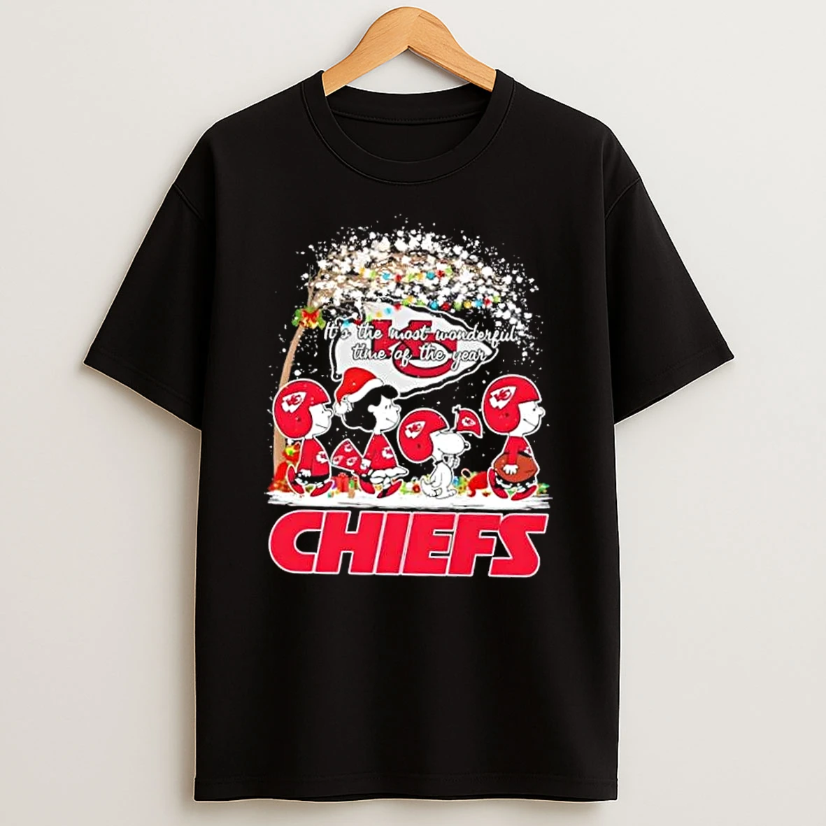Peanuts Snoopy And Friends Its The Most Wonderful Time Of The Year Kansas City Chiefs Shirts