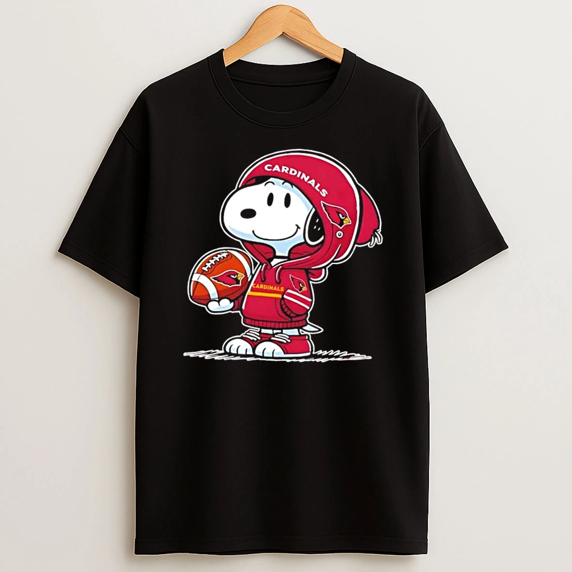 Peanuts Snoopy Wearing Arizona Cardinals And Smilling At Fans Shirts