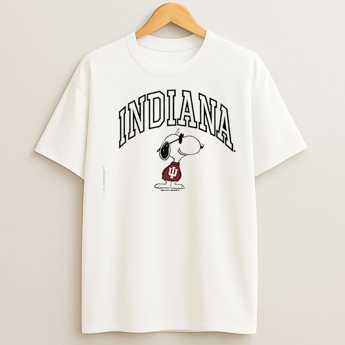 Peanuts Snoopy X Indiana Hoosiers Joe College Basketball T Shirts