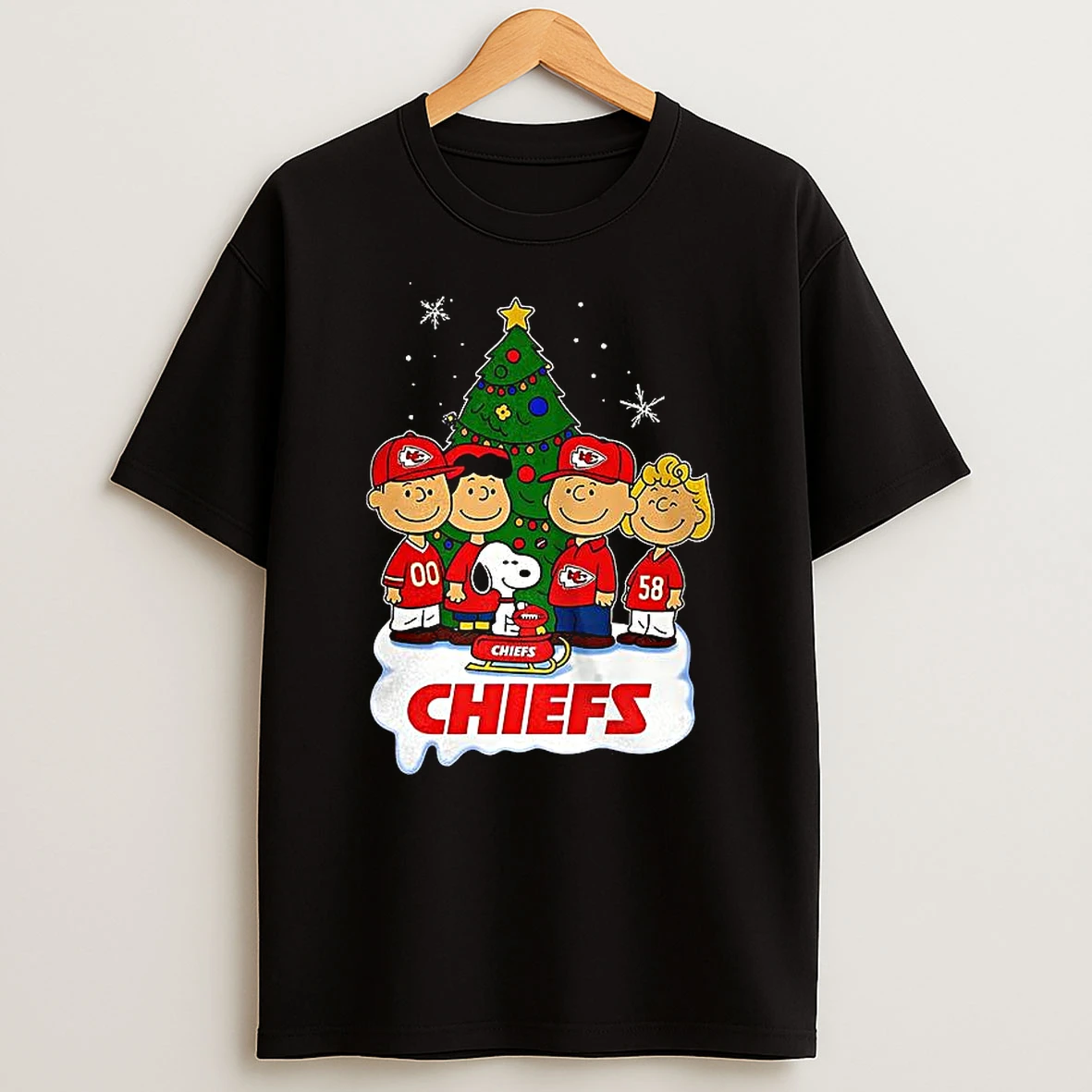 Peanuts Character X Kansas City Chiefs Football Lovers Christmas Shirts