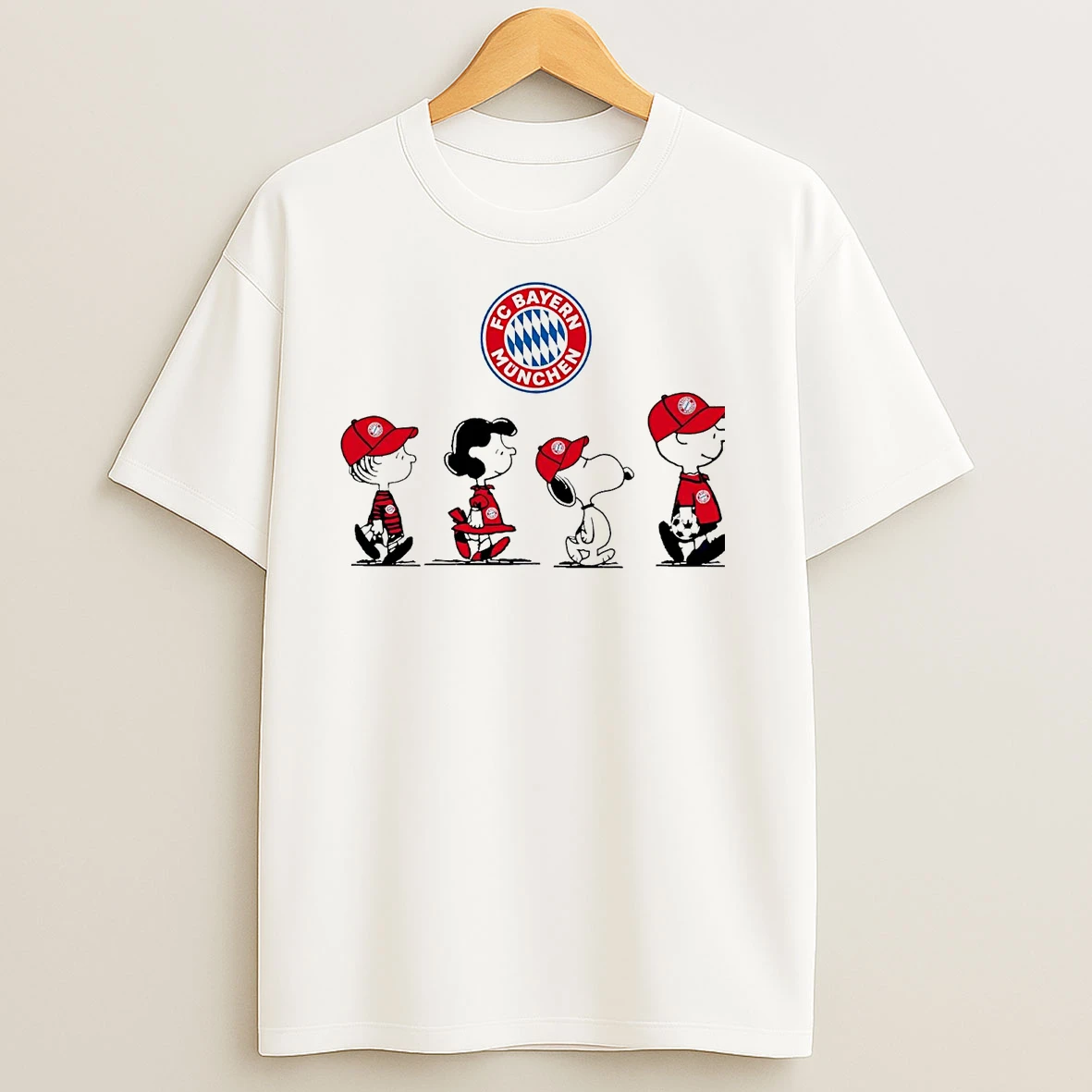 Peanuts Characters Fc Bayern Munich T Shirts