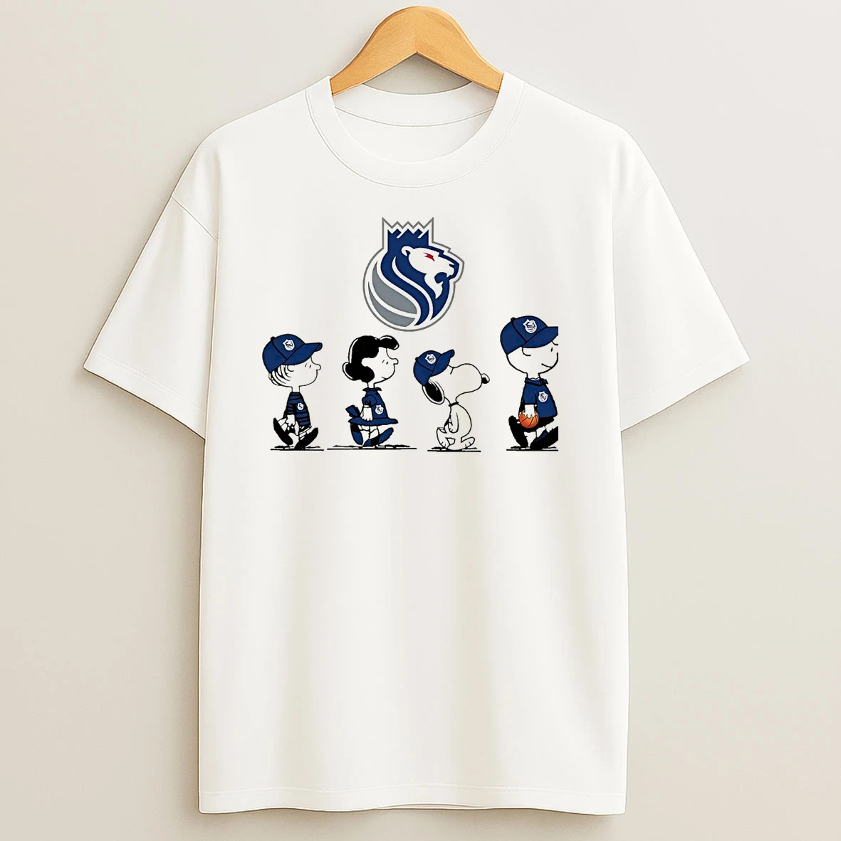 Peanuts Characters Sacramento Kings T Shirts