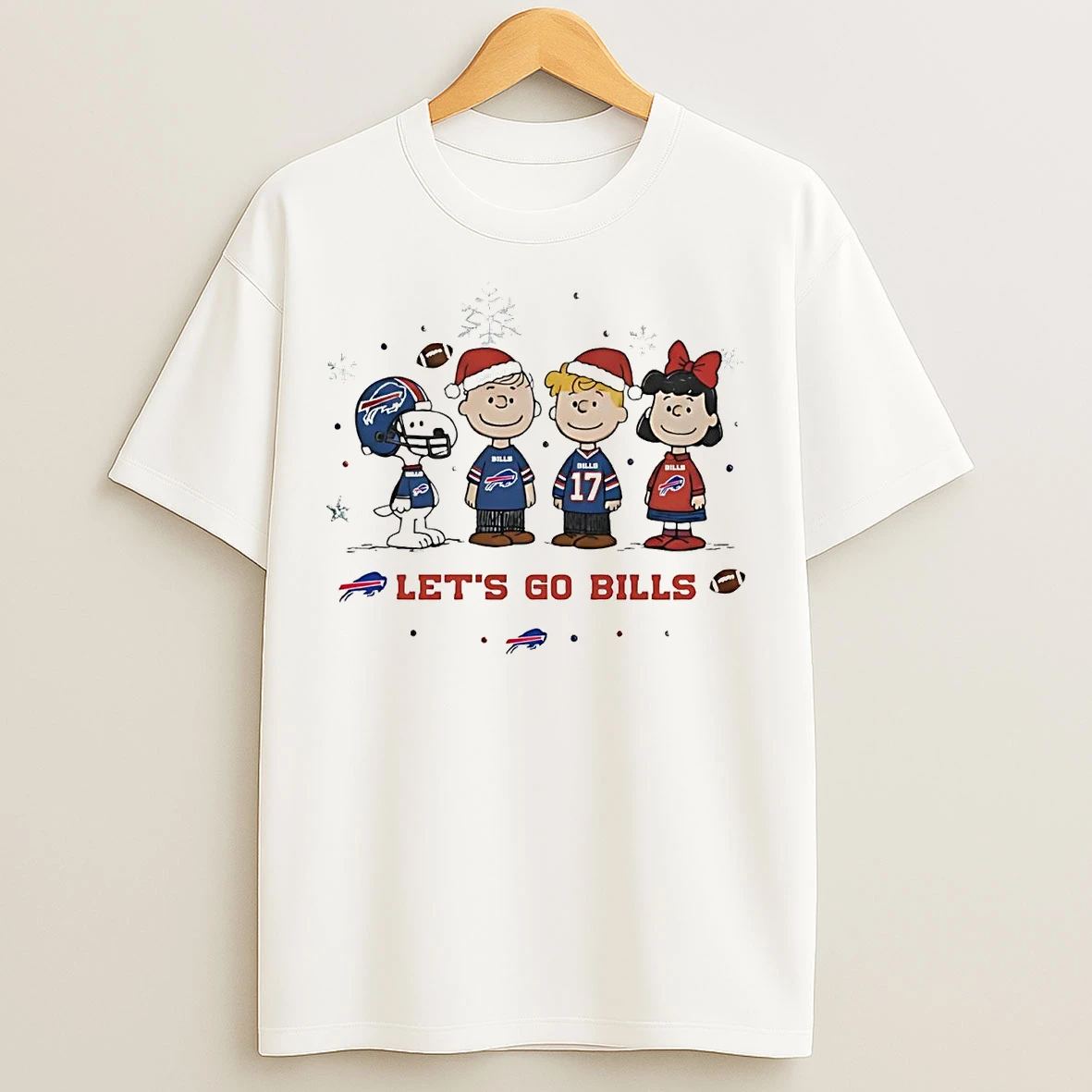 Peanuts Winter Lets Go Buffalo Bills Christmas T Shirts