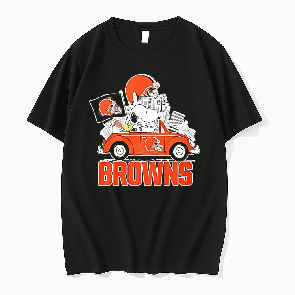 Peanuts X Cleveland Browns Welcome To The Pound Driving Car Shirts