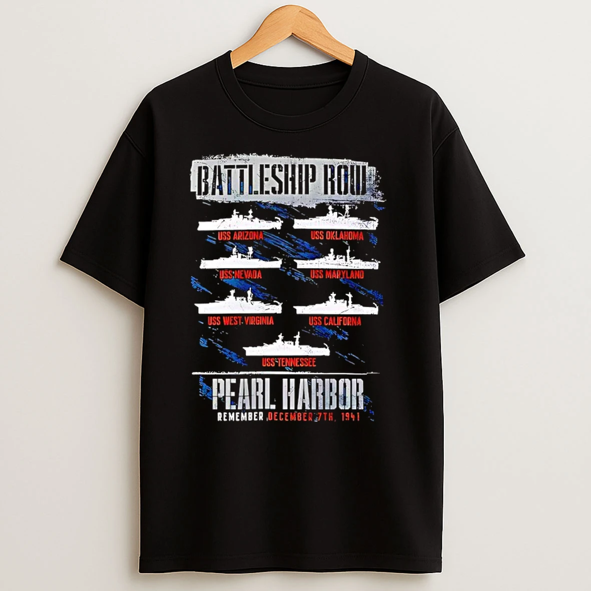 Pearl Harbor Battleship Row Remember December 1th 1941 Vintage T Shirts