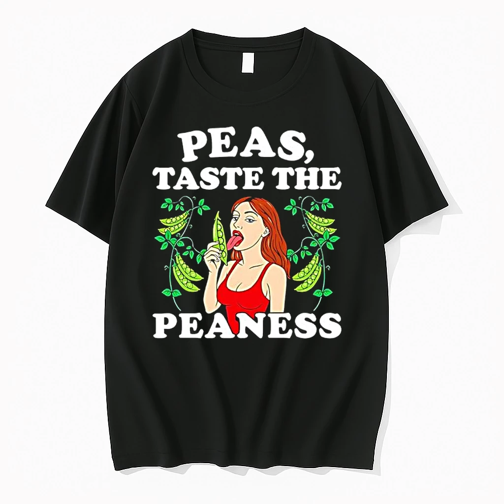 Peas Taste The Peaness Girl Sexy Black Shirts