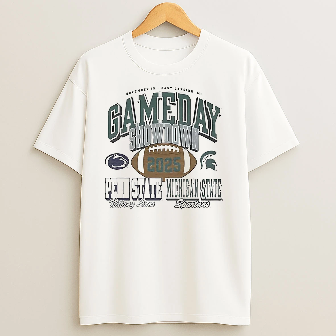 Penn State Nittany Lions Vs Michigan State Spartans Gameday Showdown 2025 T Shirts