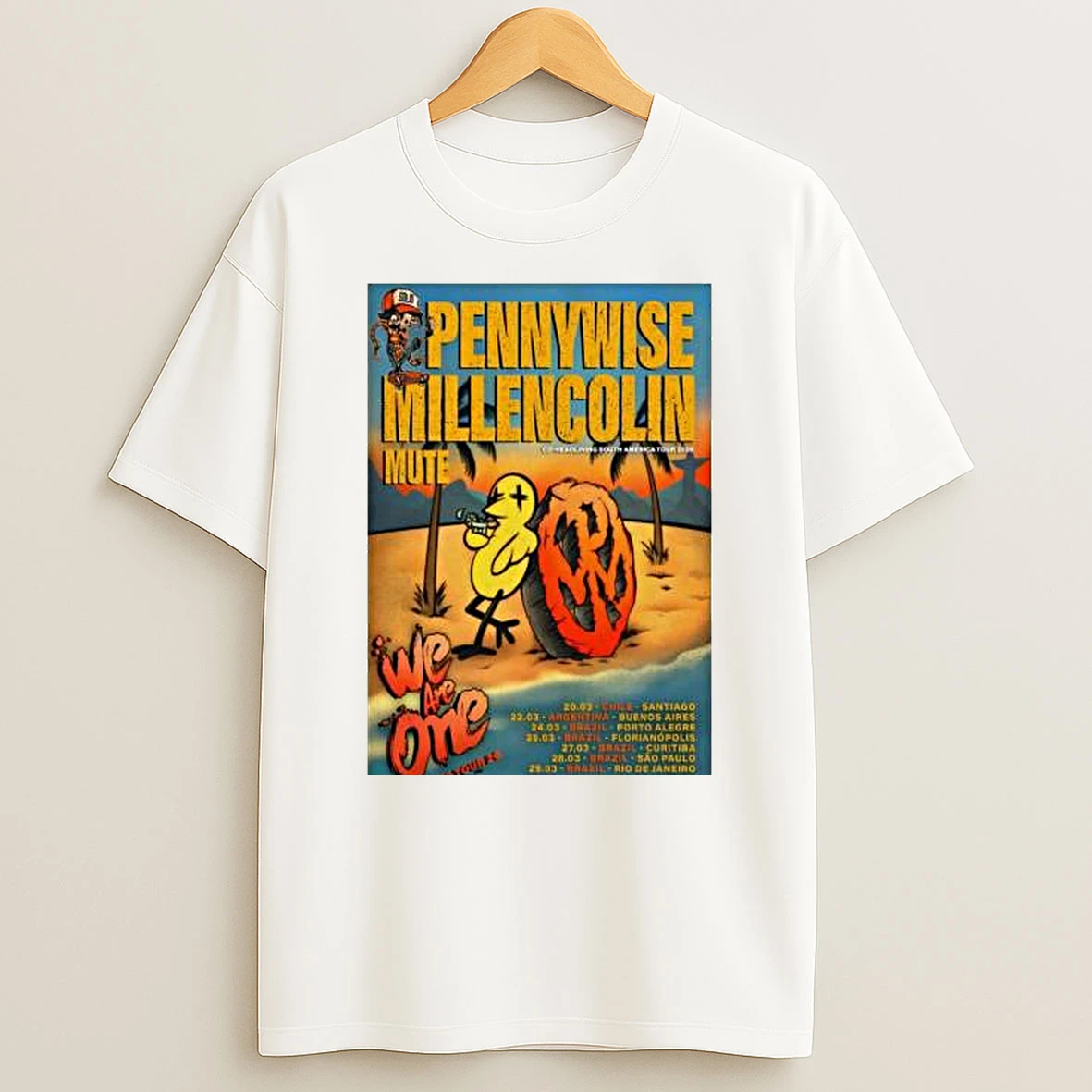 Pennywise Millencolin Co Headlining South America 2026 Shows Shirts